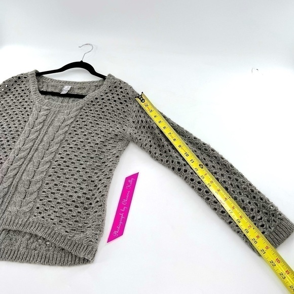 JC Penny Netted Sweater Wool Blend Grey Size XL - Picture 8 of 11